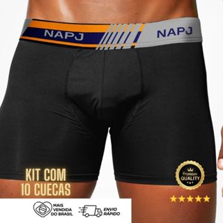 Kit 10 Cuecas Boxer Masculinas Adulto Confortáveis em Oferta na Shopee