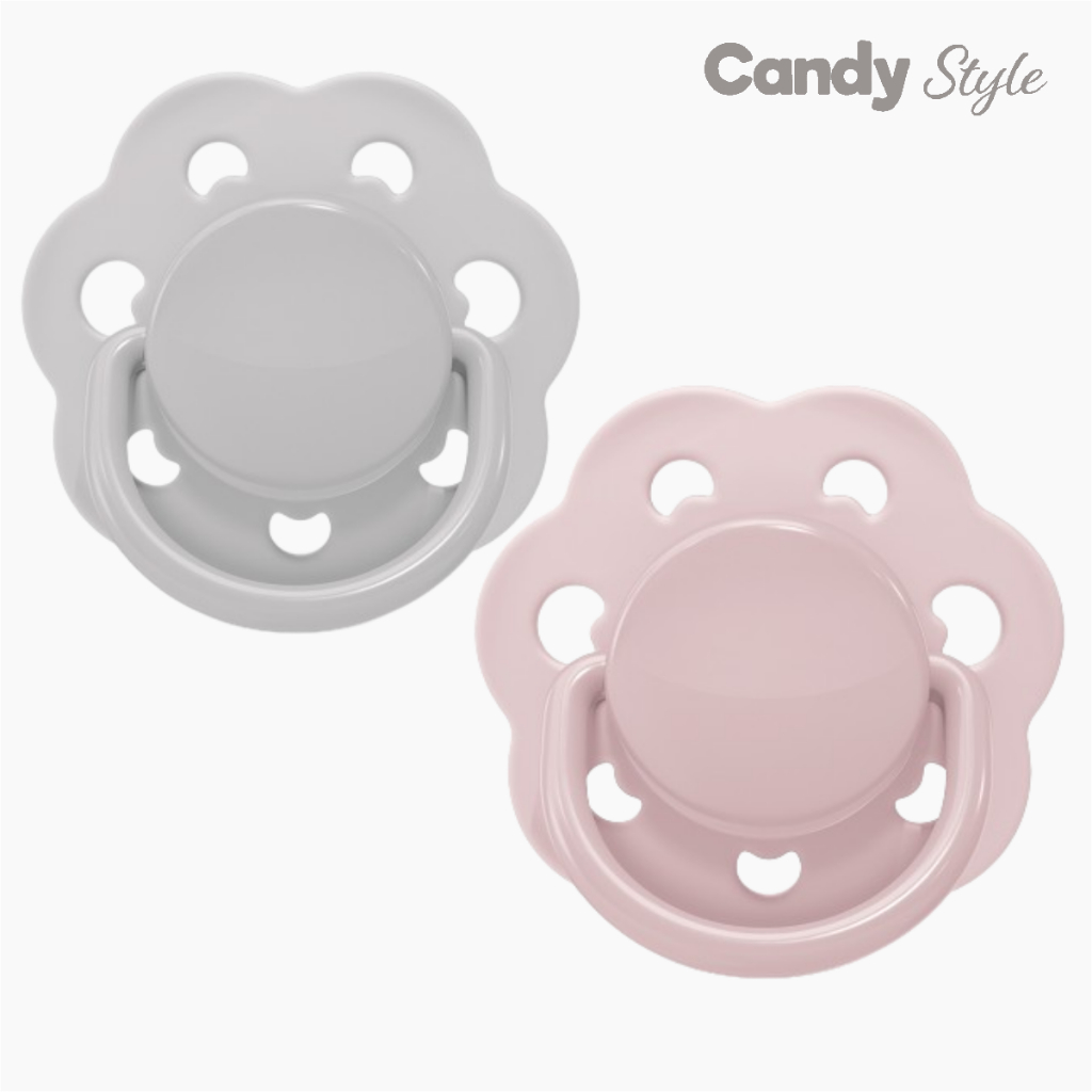 Chupeta Lillo Candy Style Bico Redondo 0-6 meses com Argola Furos de Ventilação Cores Modernas em Oferta na Shopee