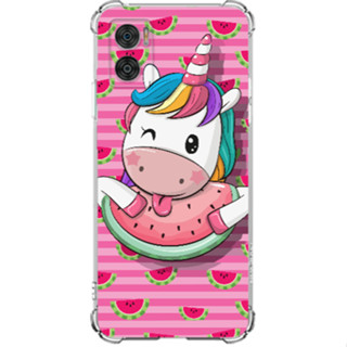 Capa Motorola Moto E22 Tpu desenhos Unicórnio, místico, com proteção de borda