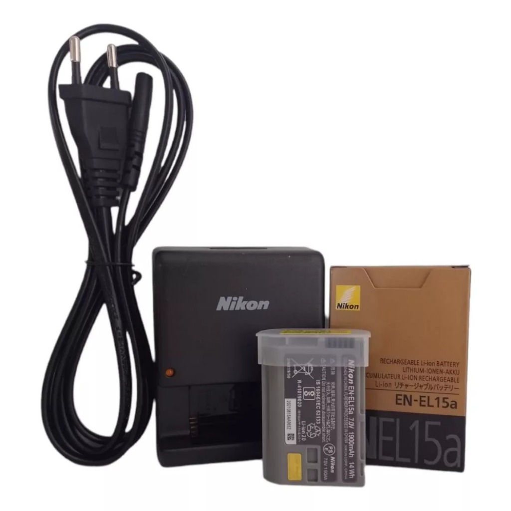 Bateria Nikon En-el15+ carregador Mh-25 D500, d600 ,d7000, nov