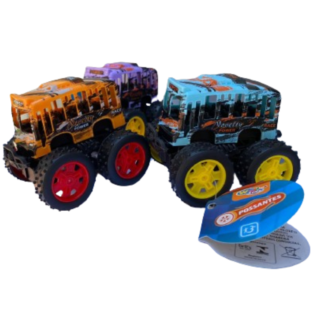 Brinquedo Mini Carrinho a Fricção 4x4 Possantes Dunt Well Kids Brinquedos Menino