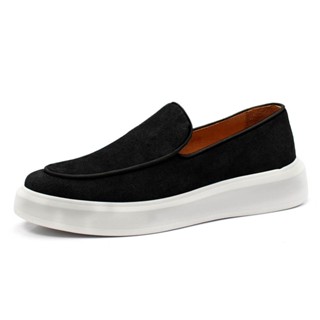 Loafer Masculino em Couro Camurça Forrado em Couro e Palmilha em Couro