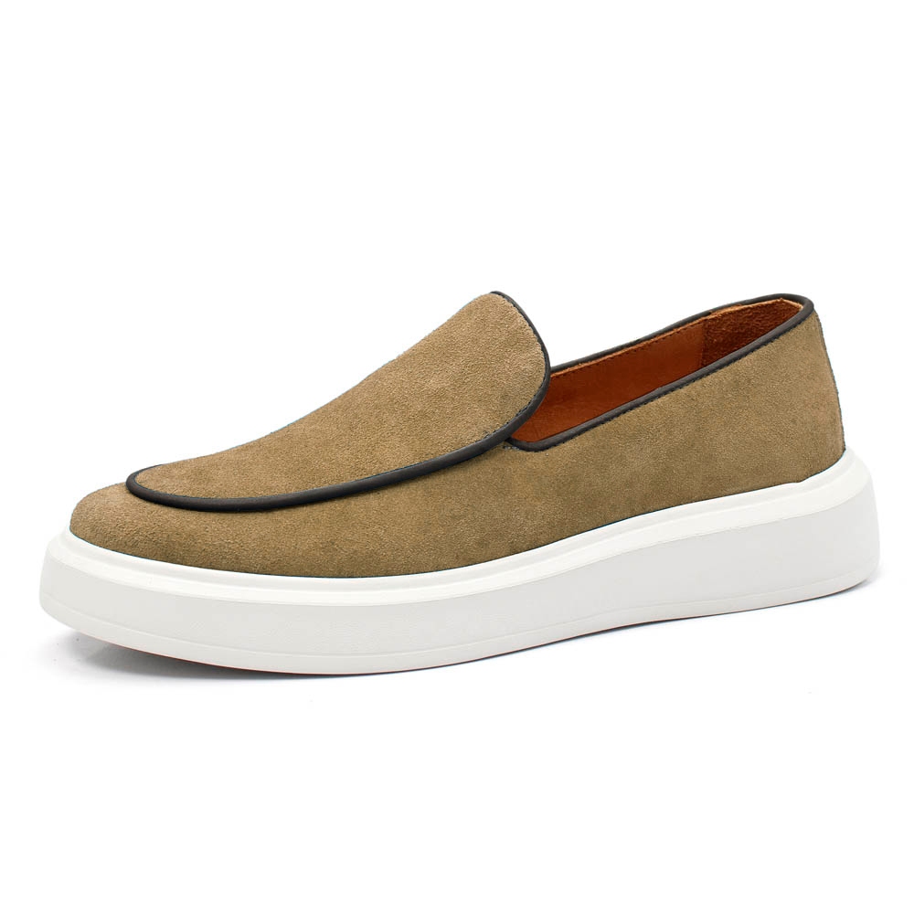 Loafer Masculino em Couro Camurça Forrado em e Palmilha em Moderno