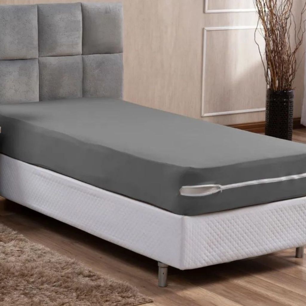 Capa Para Colchão Solteiro King Malha Gel Grossa LIsa Com Zíper Reforçado em Oferta na Shopee