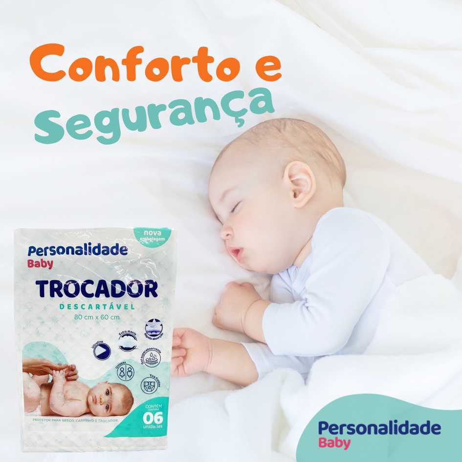Lençol Trocador Absorvente Para Desfralde Personalidade 80x60cm C/6un