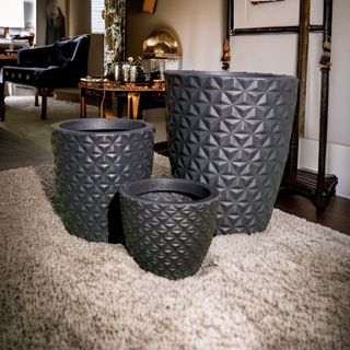 kit 3 vasos para plantas flor naturais decorativo em polietileno P+M+G em Oferta na Shopee