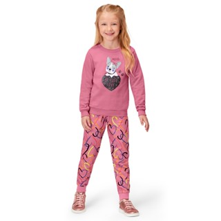 Conjunto Blusão e Calça Moletom Primeiros Passos Menina Marisol Play Infantil