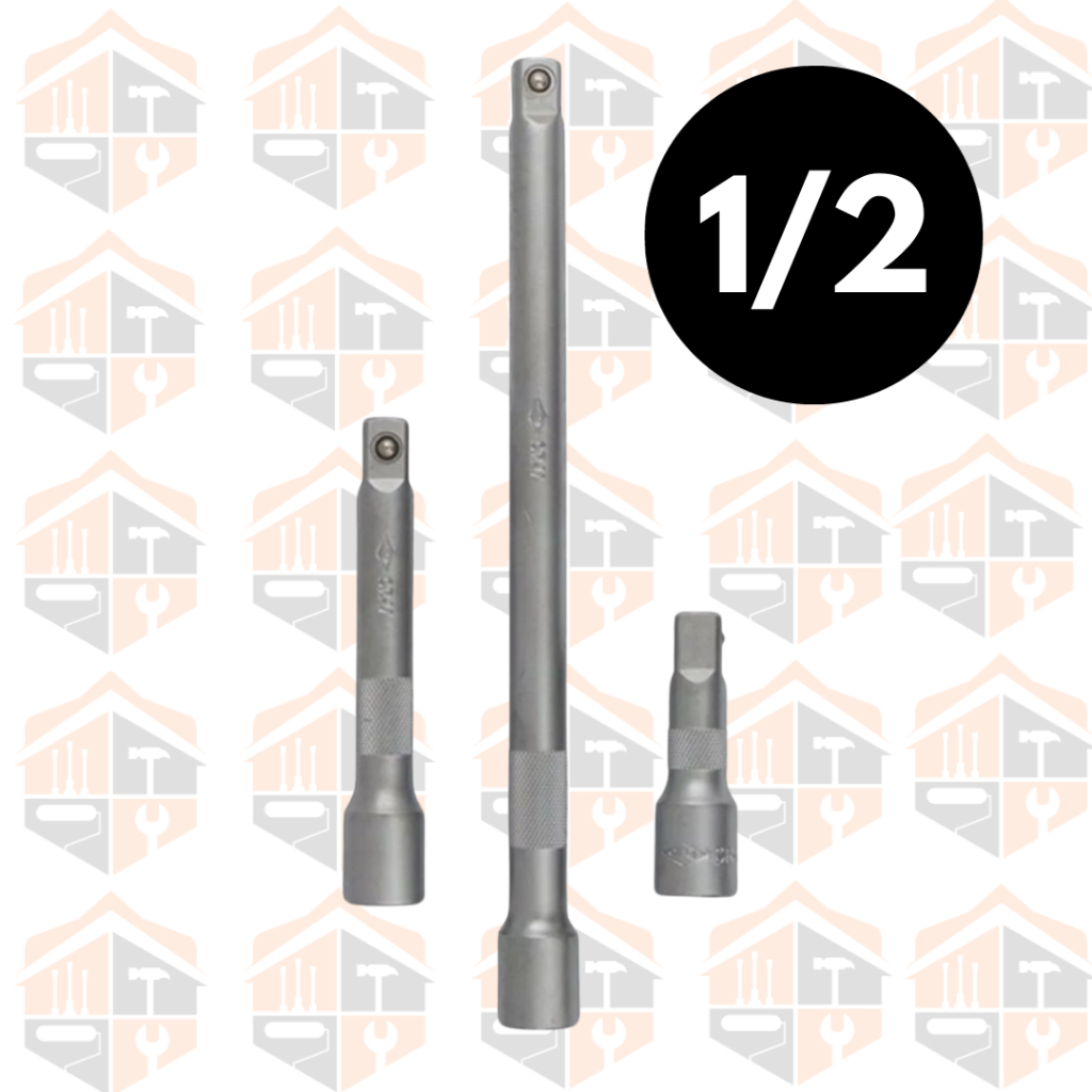 Jogo Extensão Alongador Extensor Para Soquete E Chave Catraca 1/2 Polegada Kit 3 Peças