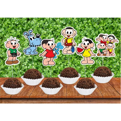 50 Tags Toppers Para Doces Docinho Turma da Mônica em Oferta na Shopee