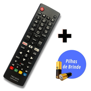 Kit Controle Remoto Com Pilhas Compatível Com L&G TV Smart Nerflix Amazon