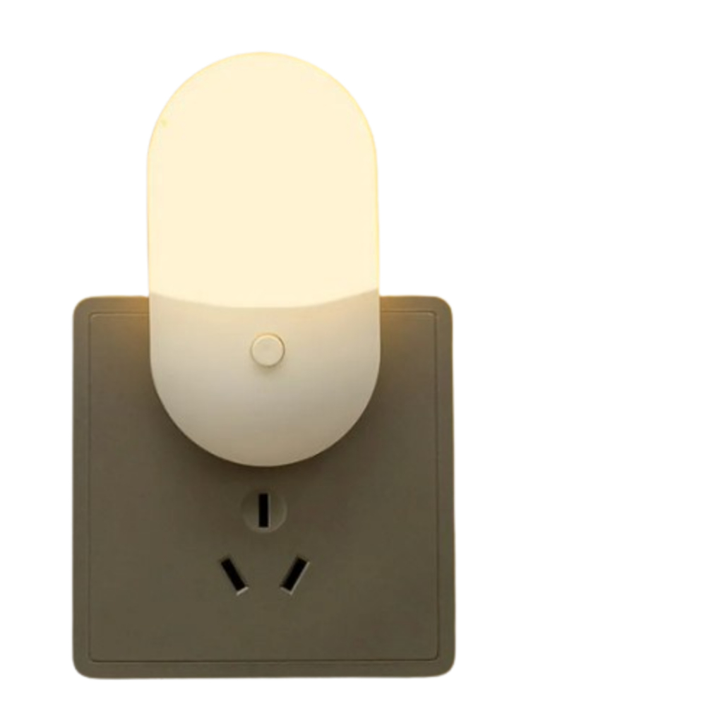 Abajur Quarto Infantil Mini Luz Noturna Led Tomada Botão Liga e Desliga e Muda Tom da Cor 6k e 3k