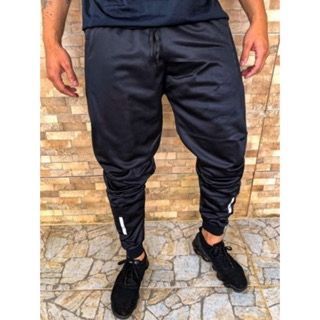 Calça Masculina com logo refletivo jogger flanelada academia treino otima para o frio