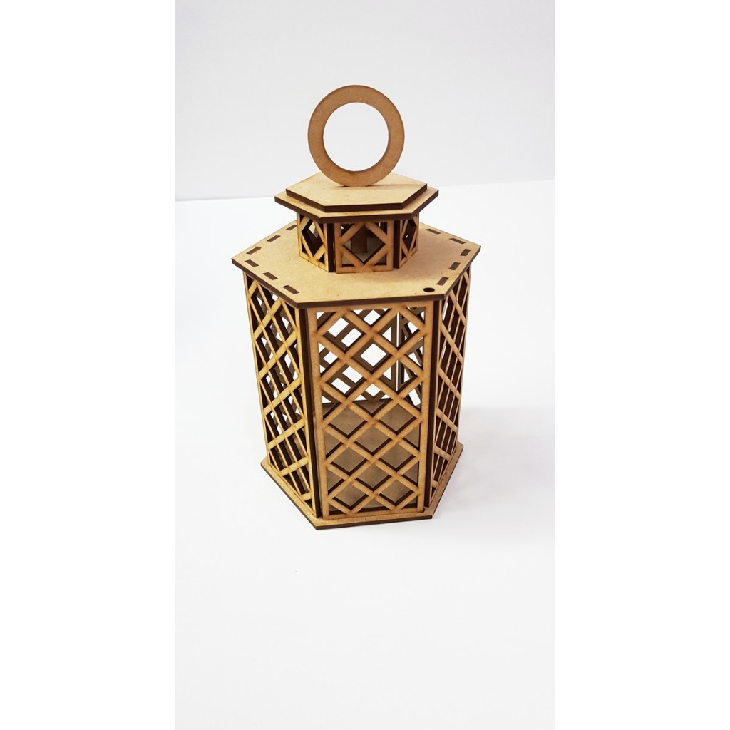 Luminária Decorativa Retrô Vintage 19x10cm em MDF 3mm