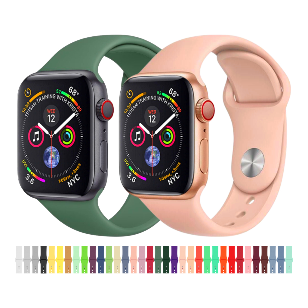 Pulseira Para Smartwatch Apple Watch e Iwo Silicone Ultra Macio 38/40/41mm 42/44/45/49mm