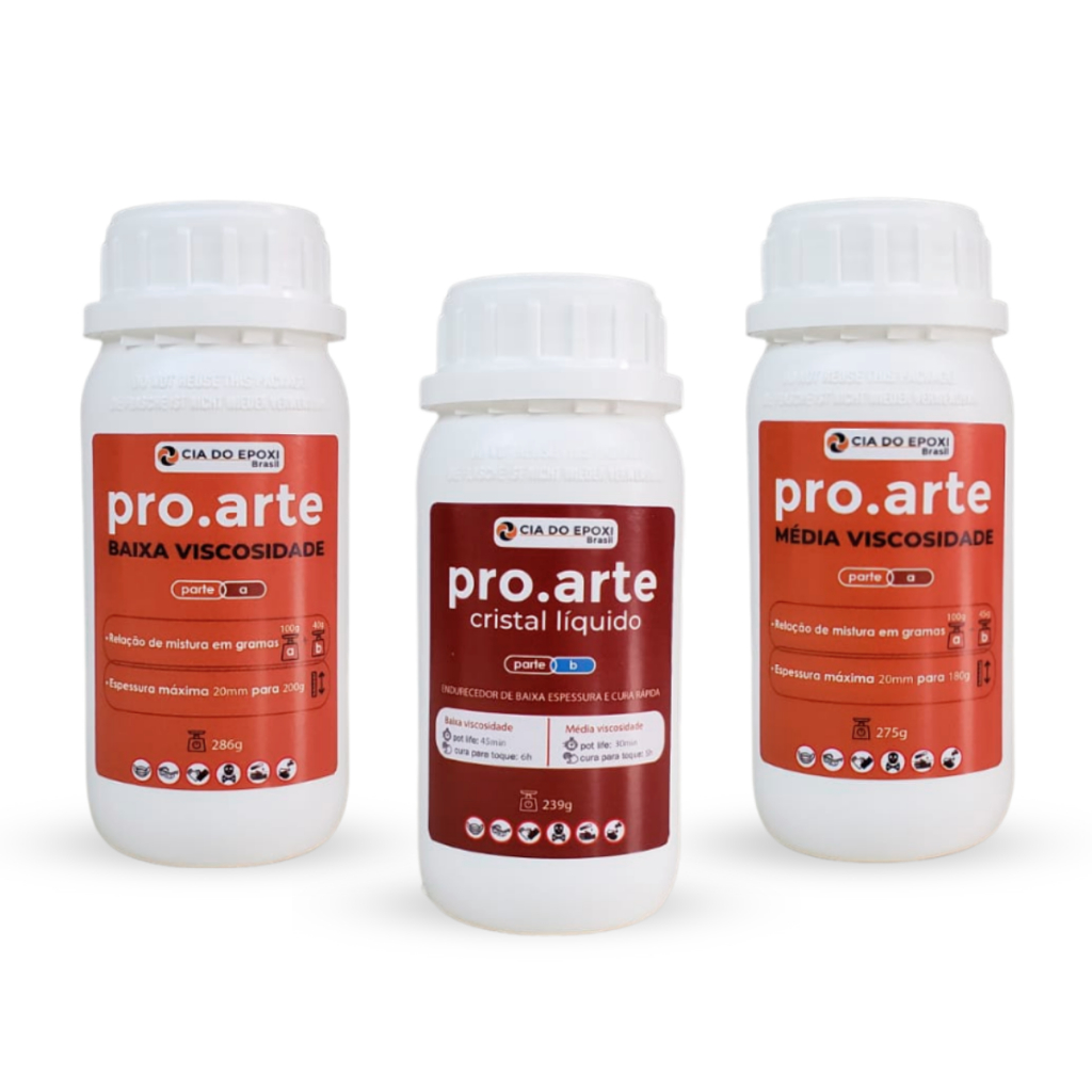Resina Epóxi Transparente Baixa e Média Viscosidade 800g