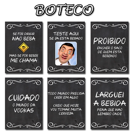 Placas de decoração para área de lazer churrasco, tema buteco, frases engraçadas amigos- tamanho 20x30cm