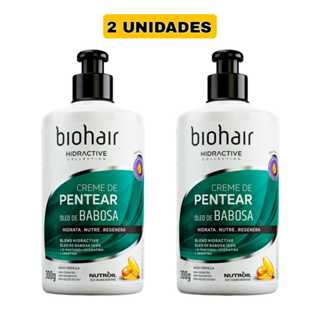 2 Creme Para Pentear Óleo De Babosa Hidrata Nutre e Regenera Biohair 300g em Oferta na Shopee