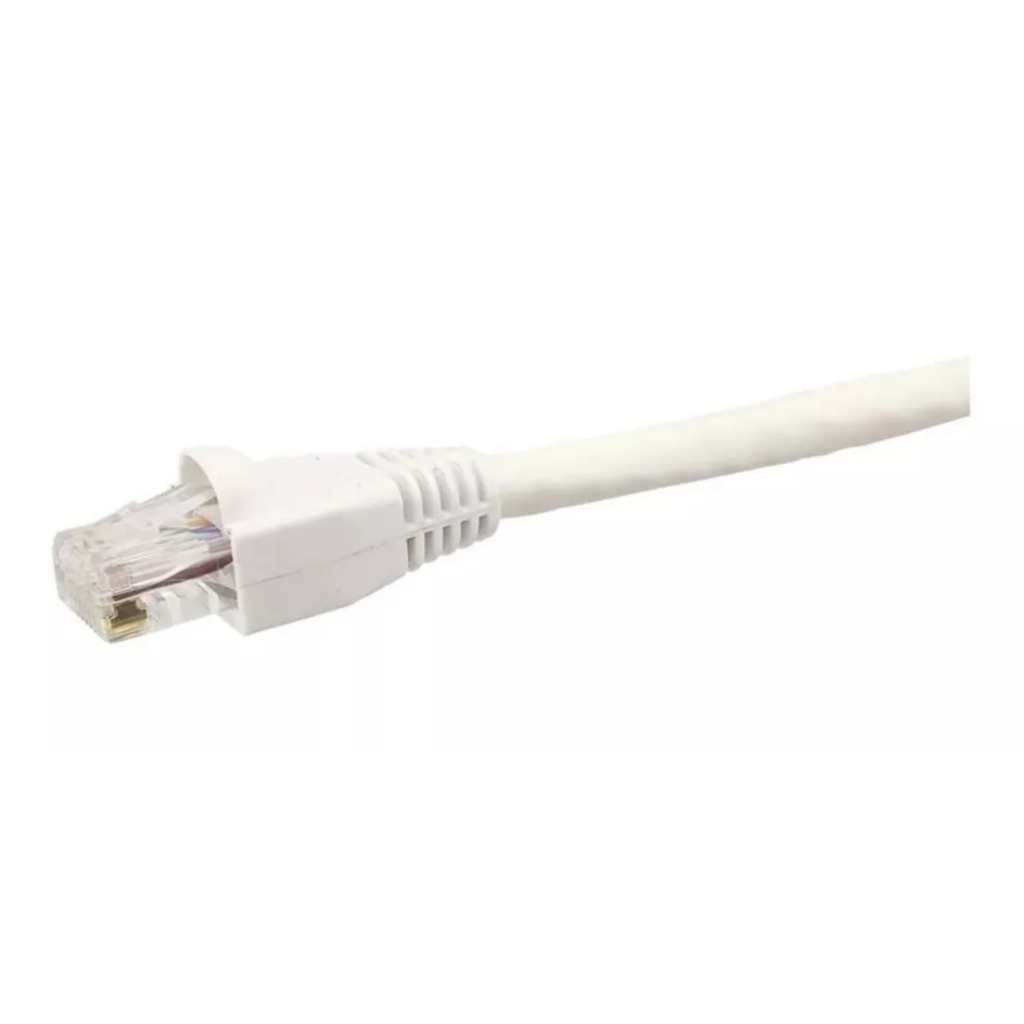 Cabo De Rede Cat6 UTP LAN GIGABIT 24AWG 100% COBRE SOHOPLUS - 25M - BRANCO - MONTADO