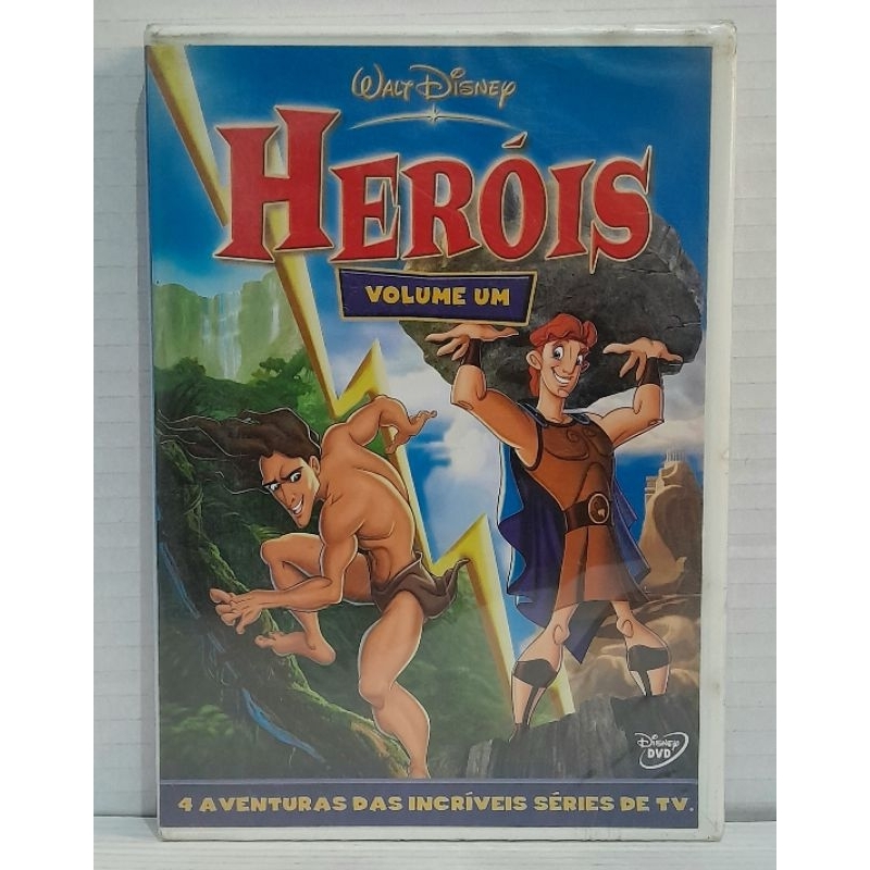 Dvd Heróis - Volume Um (Disney) 4 Histórias das Séries de Tv Tarzan e Hércules (Novo/Original/Lacrado)