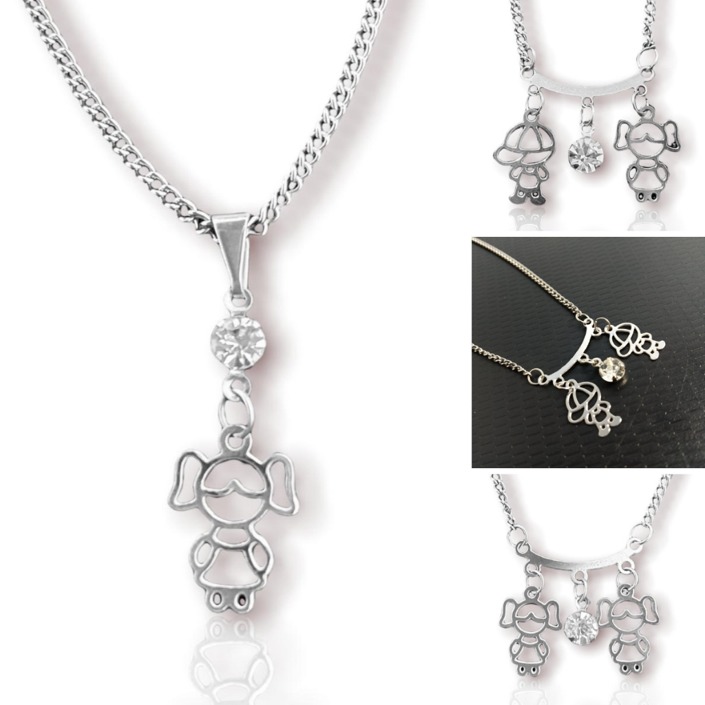 Colar Pingente Filha Menina Em Aço Inox Não Escurece Pode Molhar em Oferta na Shopee