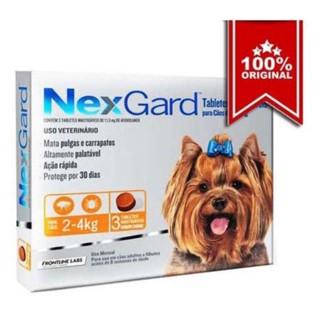 kit antipulgas e carrapatos 2-4 kg