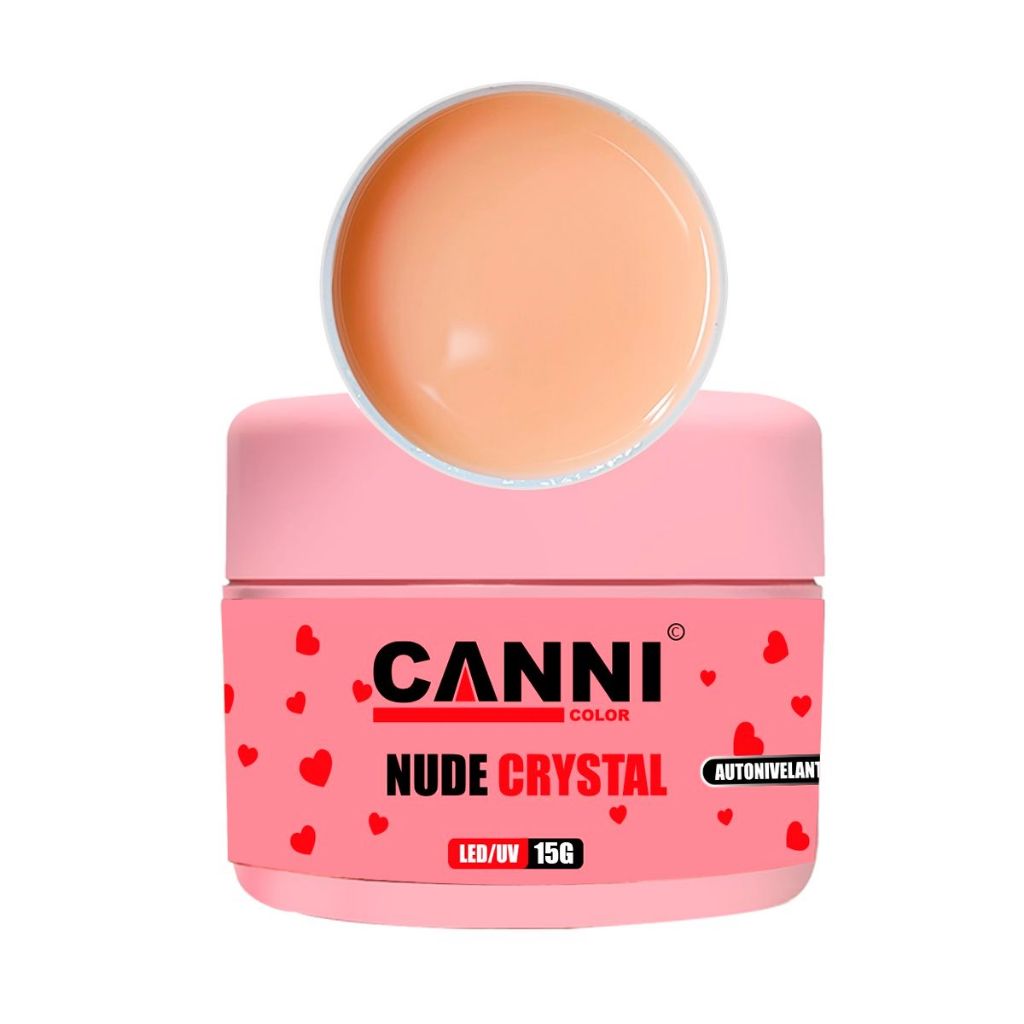 Gel Nude Crystal Autonivelante 15G Unhas Em Gel Canni Color