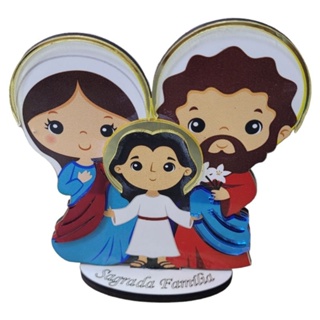 Imagem Sagrada Família Mdf acrílico em Oferta na Shopee