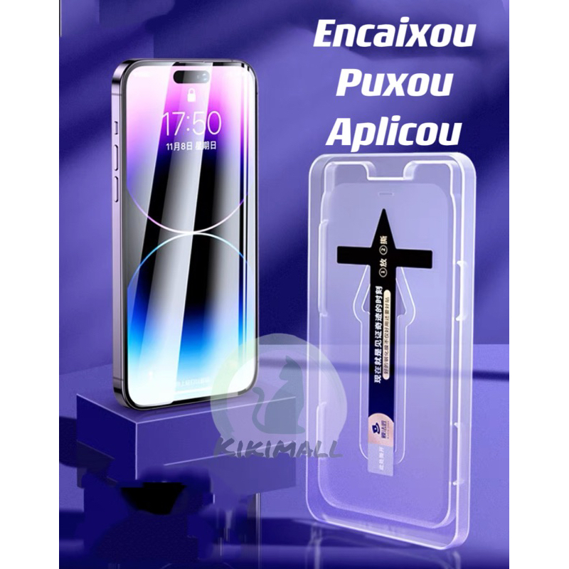 Película HD Vidro Com Aplicador Para IPhone 16 16Promax 11 12 13 14 15Promax Temperado Glass