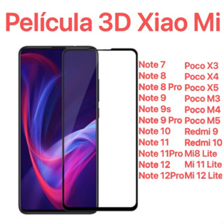 Kit 5 Película De Vidro Temperado 3D 9H Para Xiaomi Redmi 8 Redmi 9 Redmi 9A Redmi 9C Redmi Note 8 Redmi Note 8 Pro Redmi Note10