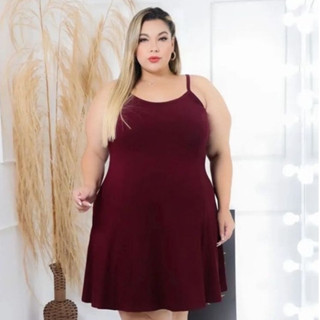 Vestido Plus Size Alça Fina (GG - G1)