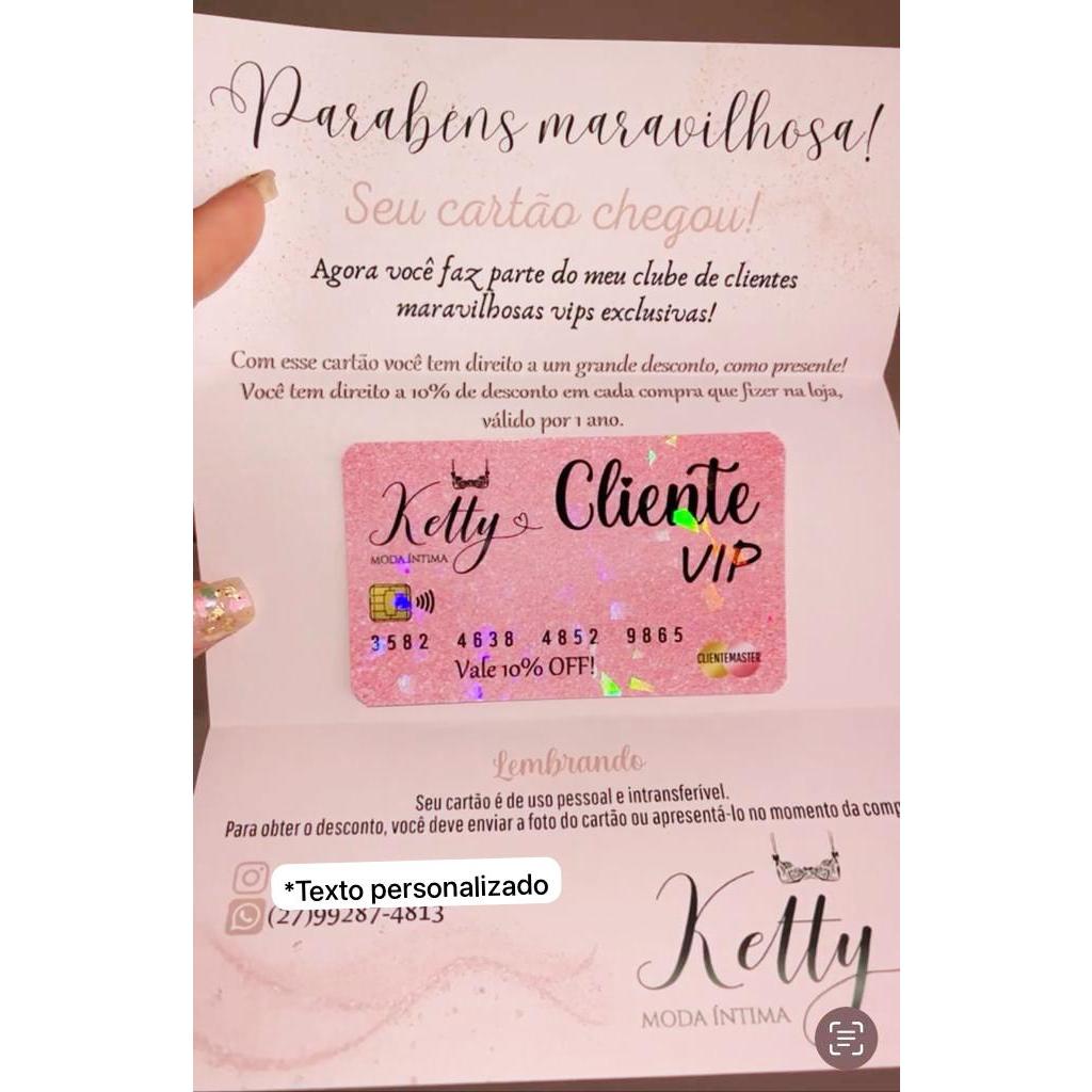 CARTA PERSONALIZADA PARA CARTÃO CLIENTE VIP/PRESENTE/FIDELIDADE em Oferta na Shopee