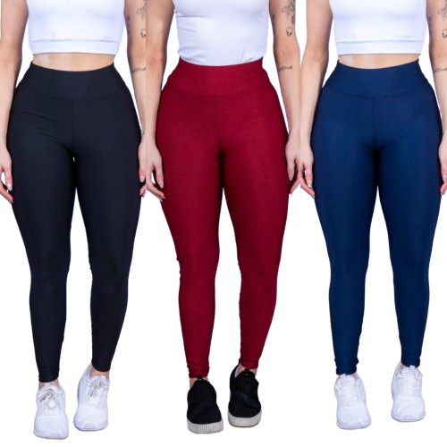 Kit 3 Leg Legging Flanelada Térmica Peluciada Suplex Grossa Envio Imediato
