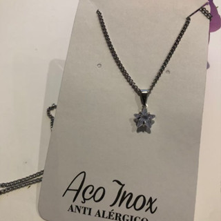 Colar de Aço Inoxidável com pingente Feminino/Estrela