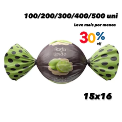 100~500 KIT EMBALAGEM PARA TRUFAS LIMÃO 15x16 LIQUIDAÇÃO 30% OFF (CHOCO)