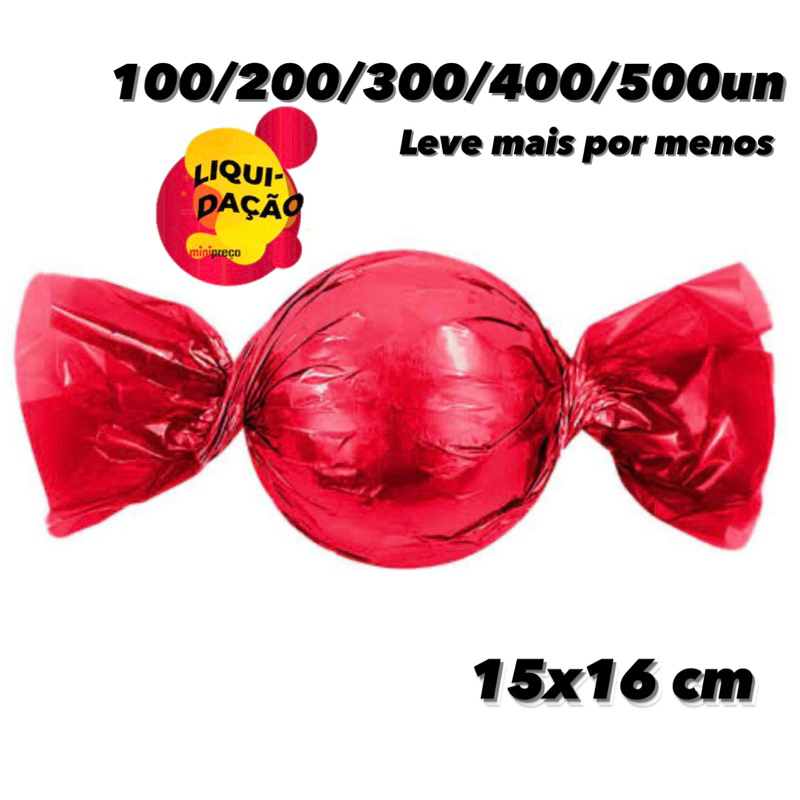 KIT 100~500 EMBALAGEM PARA TRUFAS 15x16 VERMELHA LIQUIDAÇÃO  OFF// em Oferta na Shopee