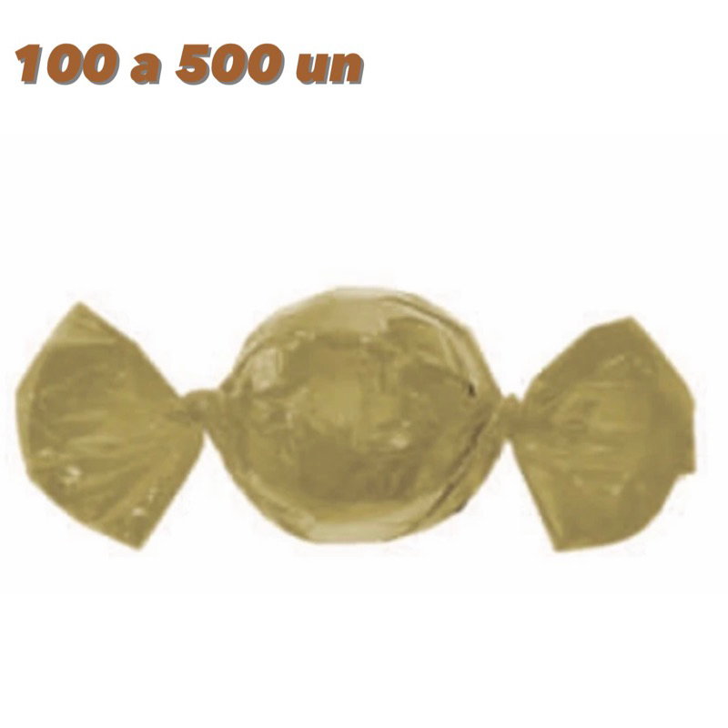 KIT 100~500 Embalagem para tufas bombons cor castanho 12,5x12 cm - Home & Living