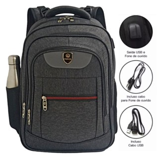 mochila escolar juvenil Universitária Reforçada Impermeável Grande Unissex
