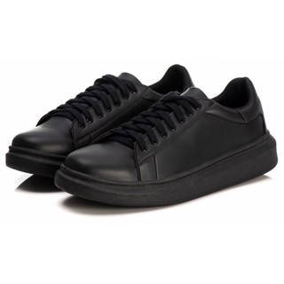 Tenis Plataforma 5cm Masculino Estilo Sneaker Confort Sport Casual com Ajuste Cadarço Detalhes Respirável