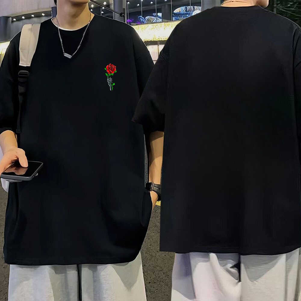 Camisa Oversized Masculina Streetwear  100% Algodão Fio 30.1 Gola Reforçada Estampado