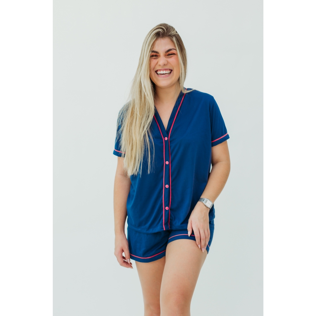 Promoção Short Doll Curto Em Malha Blogueirinha Short e Blusa Amamentação Pós Cirurgico
