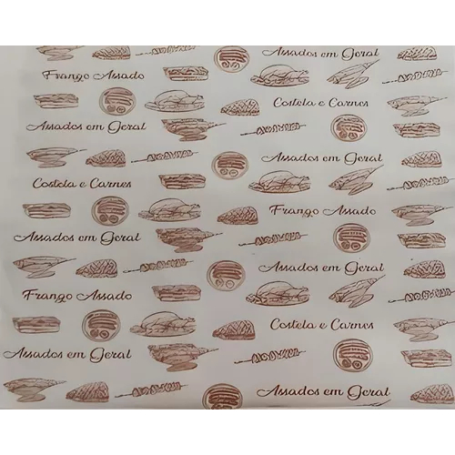 PAPEL ACOPLADO ASSAR FRANGO COSTELA EMBRULHAR EMBALAR 50X60