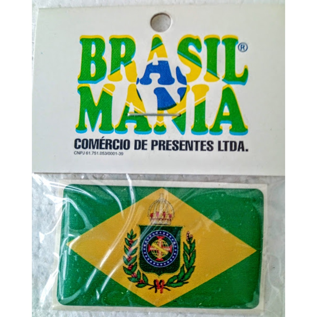 Adesivo Resinado Bandeira do Brasil Imperial Países Carro Moto Notebook Vários