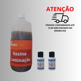 Resina para Laminação Poliéster ortofitálica 1kg + 2 Catalizador 7g