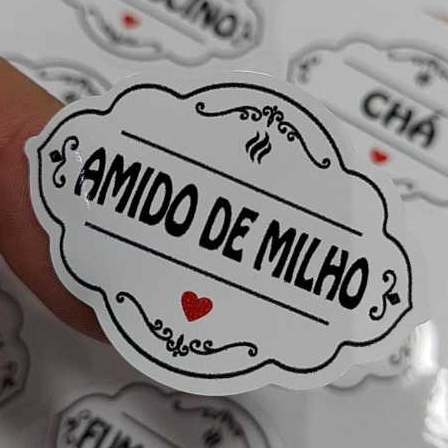 50 Adesivos Temperos e Mantimentos Vinil BRANCO Potes Organizadores Mantimentos 5x3,5cm (MOD.ATUAL)