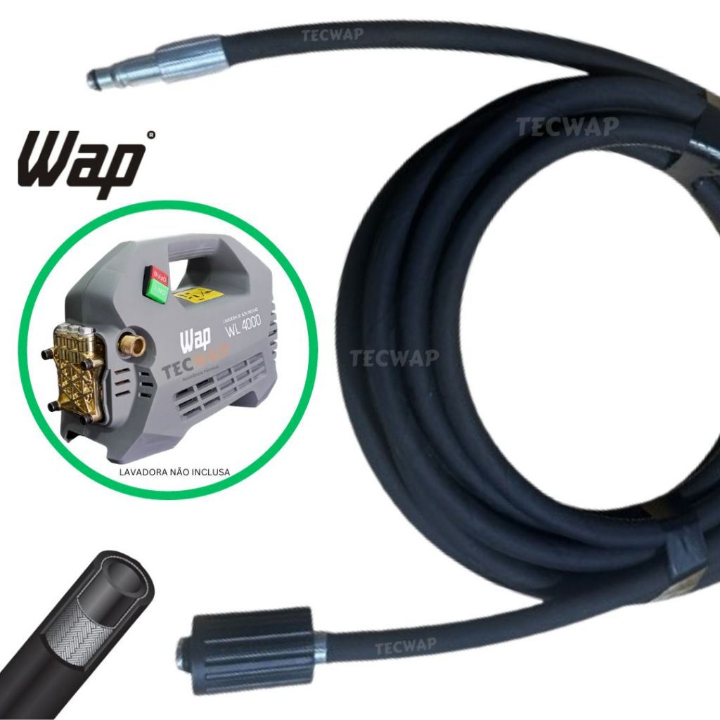 10 Metros de Mangueira Trama de Aço Para Wap WL 4000 em Oferta na Shopee