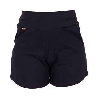 Short Feminino Cintura Alta Moletom Algodão Sonic