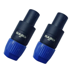Kit 2 Conector Plug Speakon Santo Angelo 4 Polos Linha Sa2x