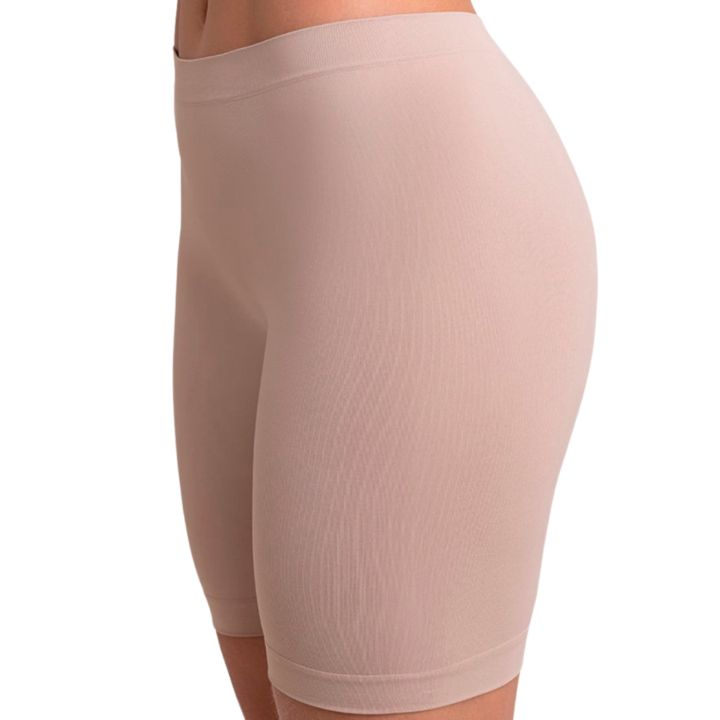 Short Anágua Meia Perna Liso Conforto Segunda Pele Feminino Bermuda short  Moda íntima Lingerie