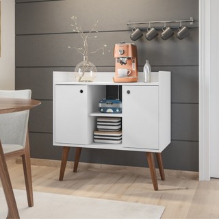 Aparador Buffet Multiuso Cantinho do Café Sala Cozinha Recepção Balcão Cairo 2 Portas Varias Cores Fiorello em Oferta na Shopee