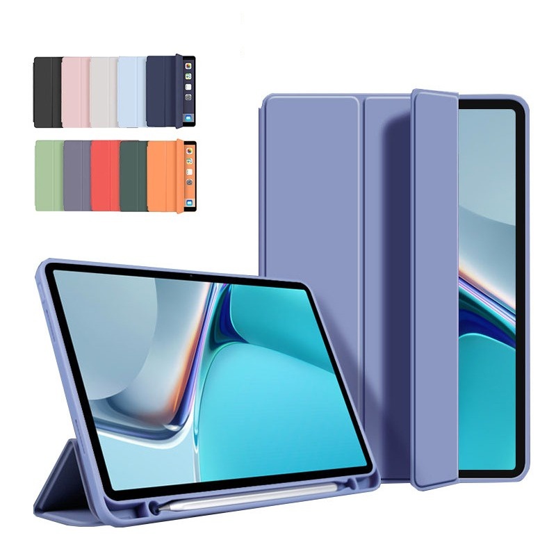 Capa iPad magnético inteligente com slot de canetas silicone macio compatível 10,2 10,5 (2017) 10,9 10,9 (2022) 12,9 (2017) 12,9 (2022) pol iPad mini 4 5 6 Air 4 iPad 11 Pro